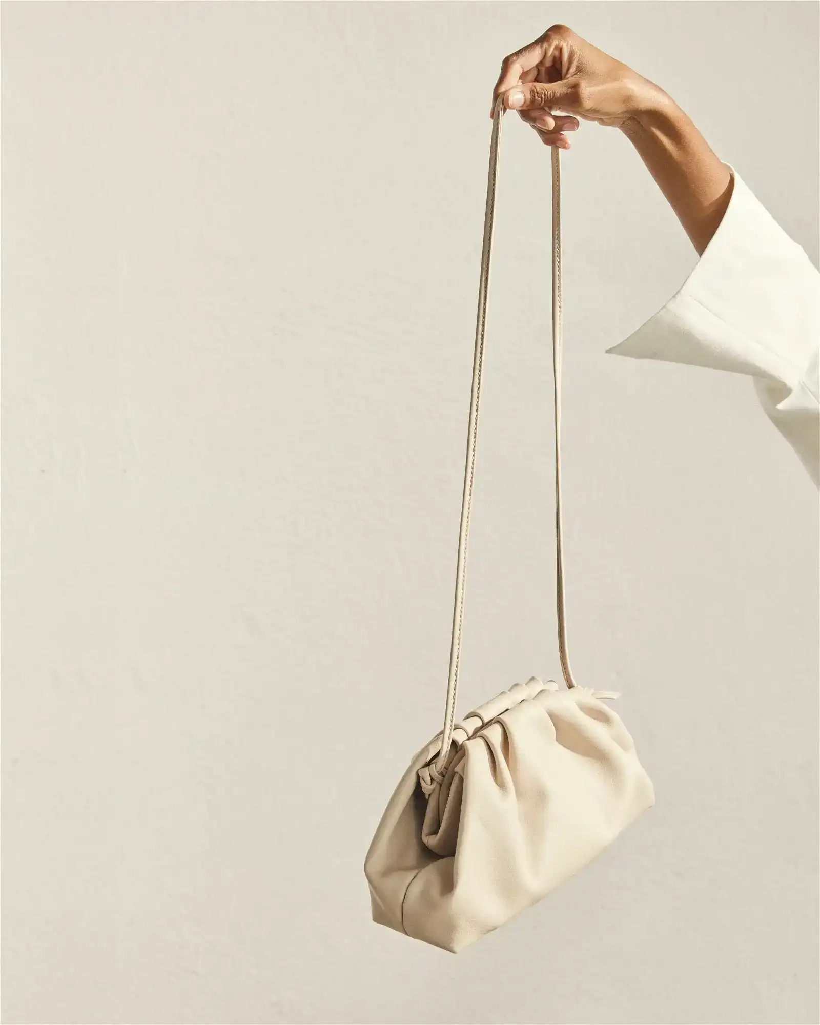 Image of The D Cream Leather Clutch