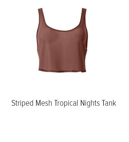 STRIPED MESH TROPICAL NIGHTS TANK