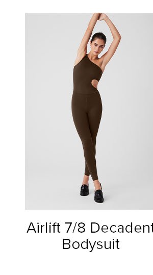 Airlift 7/8 Decadent Bodysuit - Espresso