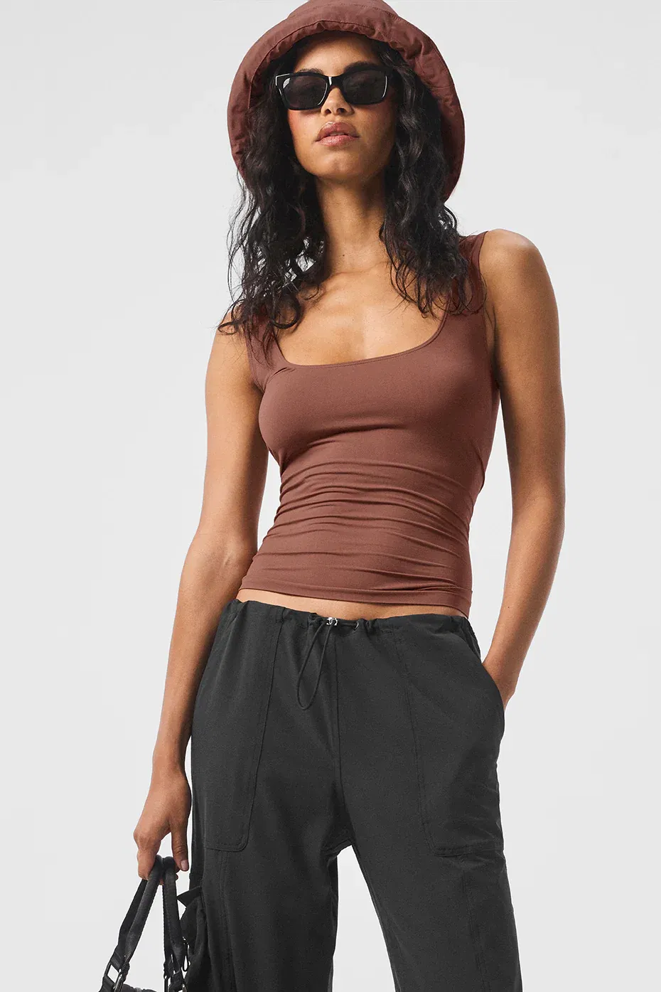 Sheer Glow Tank - Chestnut