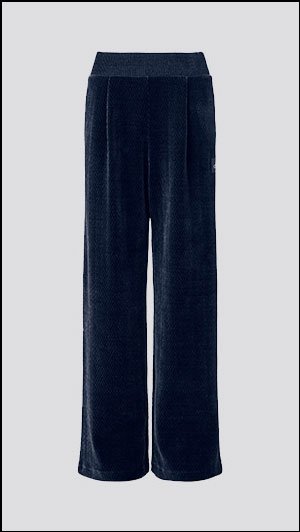 High-Waist Cozy Day Wide Leg Pant - Navy