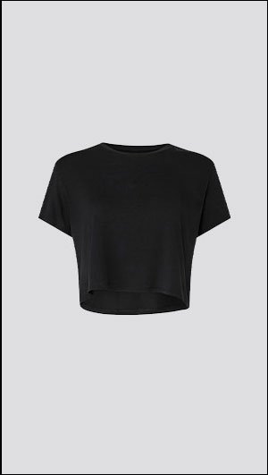 Cropped All Day Short Sleeve - Black