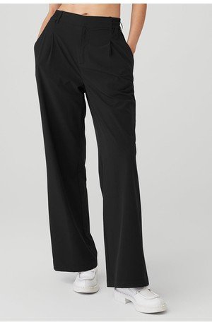 High-Waist Pursuit Trouser - Black - Black / XXS