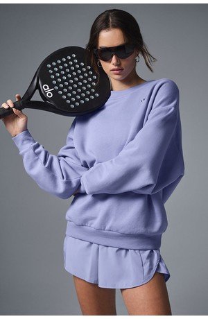 Accolade Crew Neck Pullover - Lilac Blue - Lilac Blue / XXS