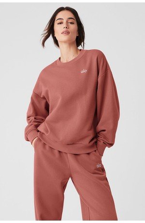 Accolade Crew Neck Pullover - Soft Terracotta - Soft Terracotta / XS