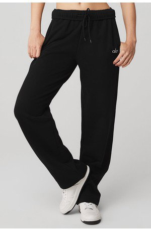 Accolade Straight Leg Sweatpant - Black - Black / XXS