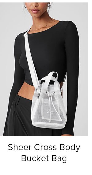 SHEER CROSS BODY BUCKET BAG