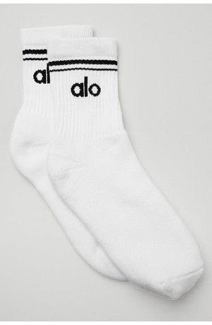 Unisex Half-Crew Throwback Sock - White/Black - White/Black / S