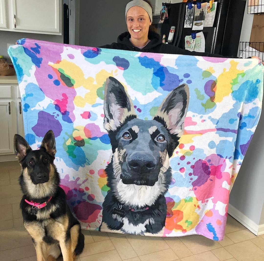 Image of Custom Pet Fleece Blanket