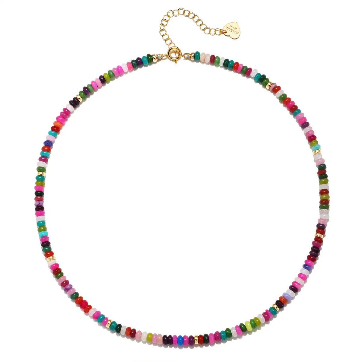 Image of New! Rainbow Quartz Banded Necklace