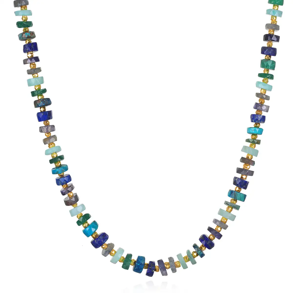 Image of Shades of Fall Gemstone Heishi Necklace