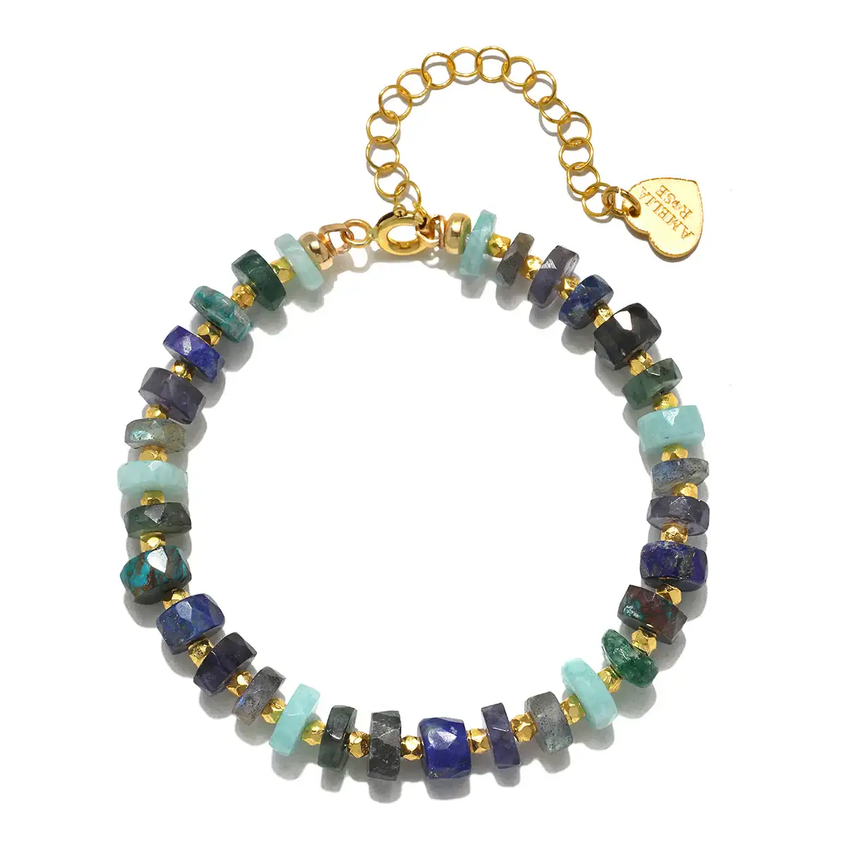 Image of Shades of Fall Gemstone Heishi Bracelet