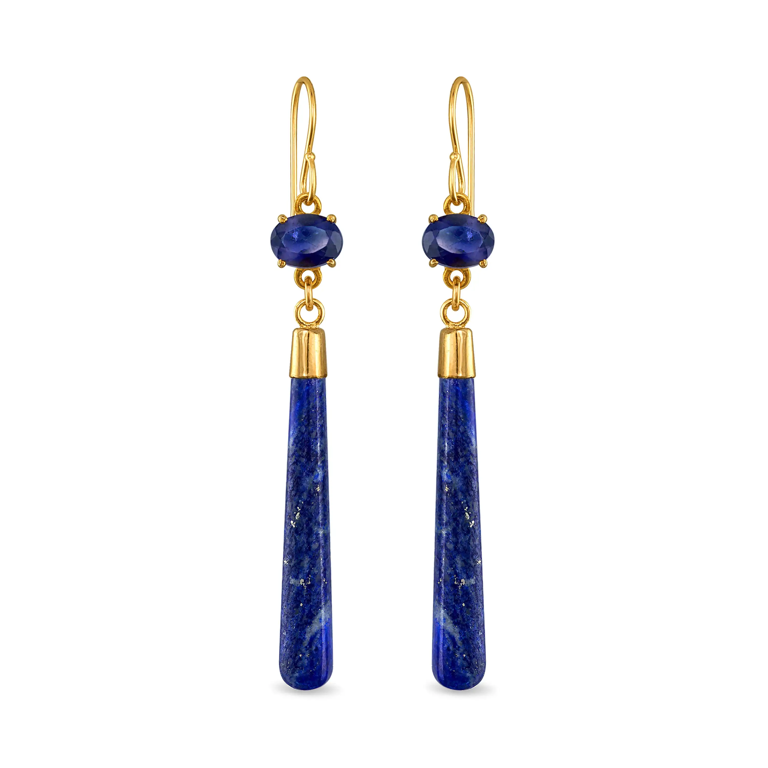 Image of Gemdrop Dangles - Iolite & Lapis