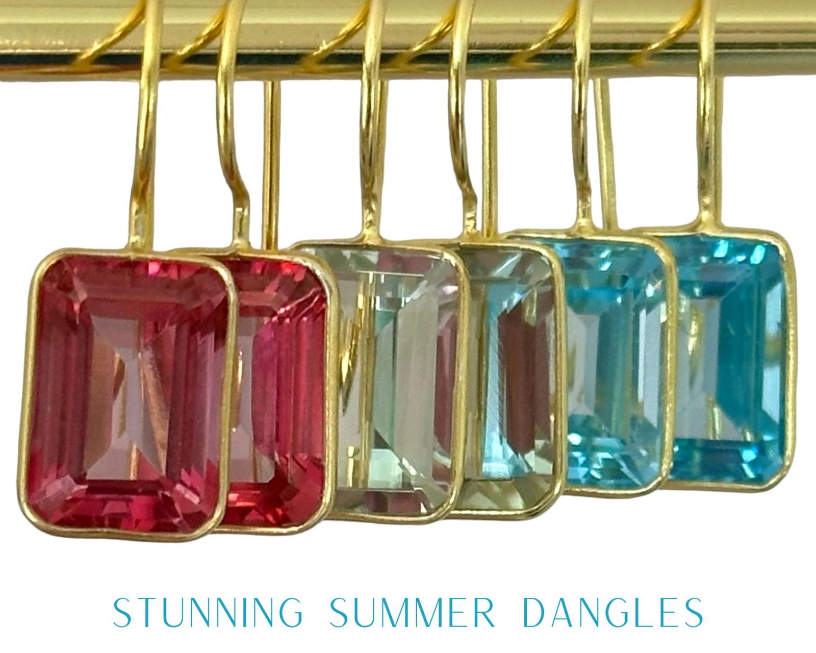 dangling gemstone earrings