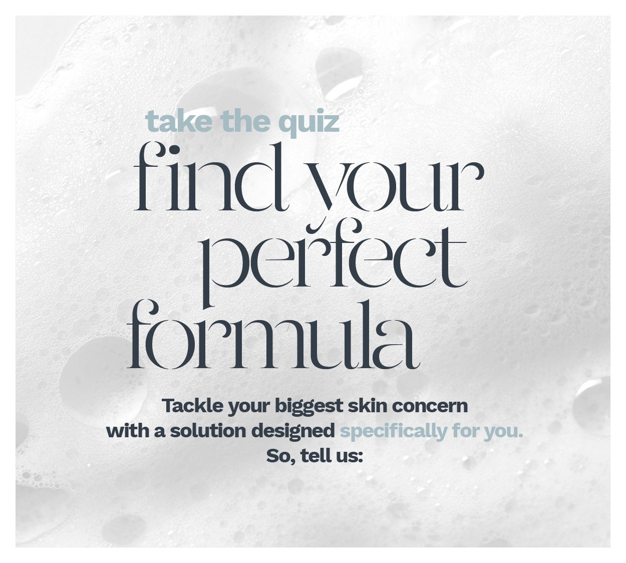 Find the perfect formula for you