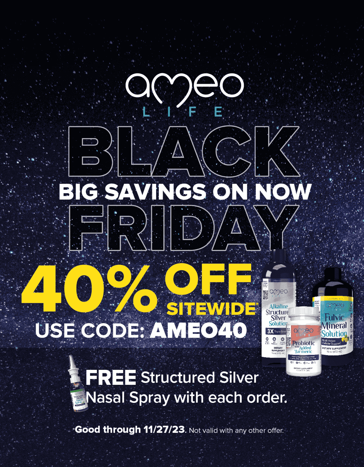 Ameo Life Black Friday Sale