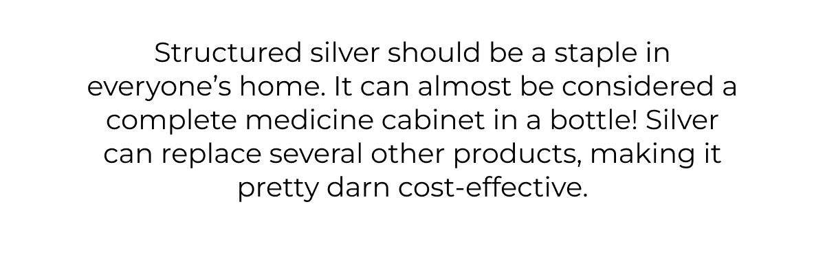 structured silver should be a staple