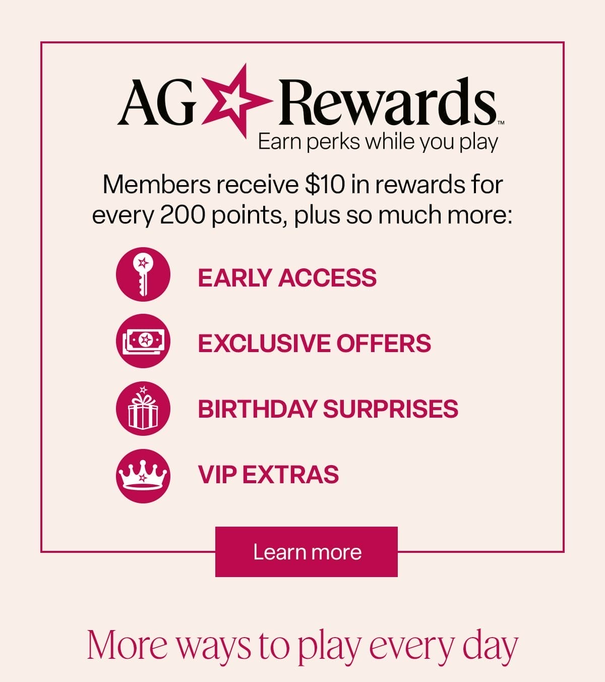 CB2: AG Rewards™