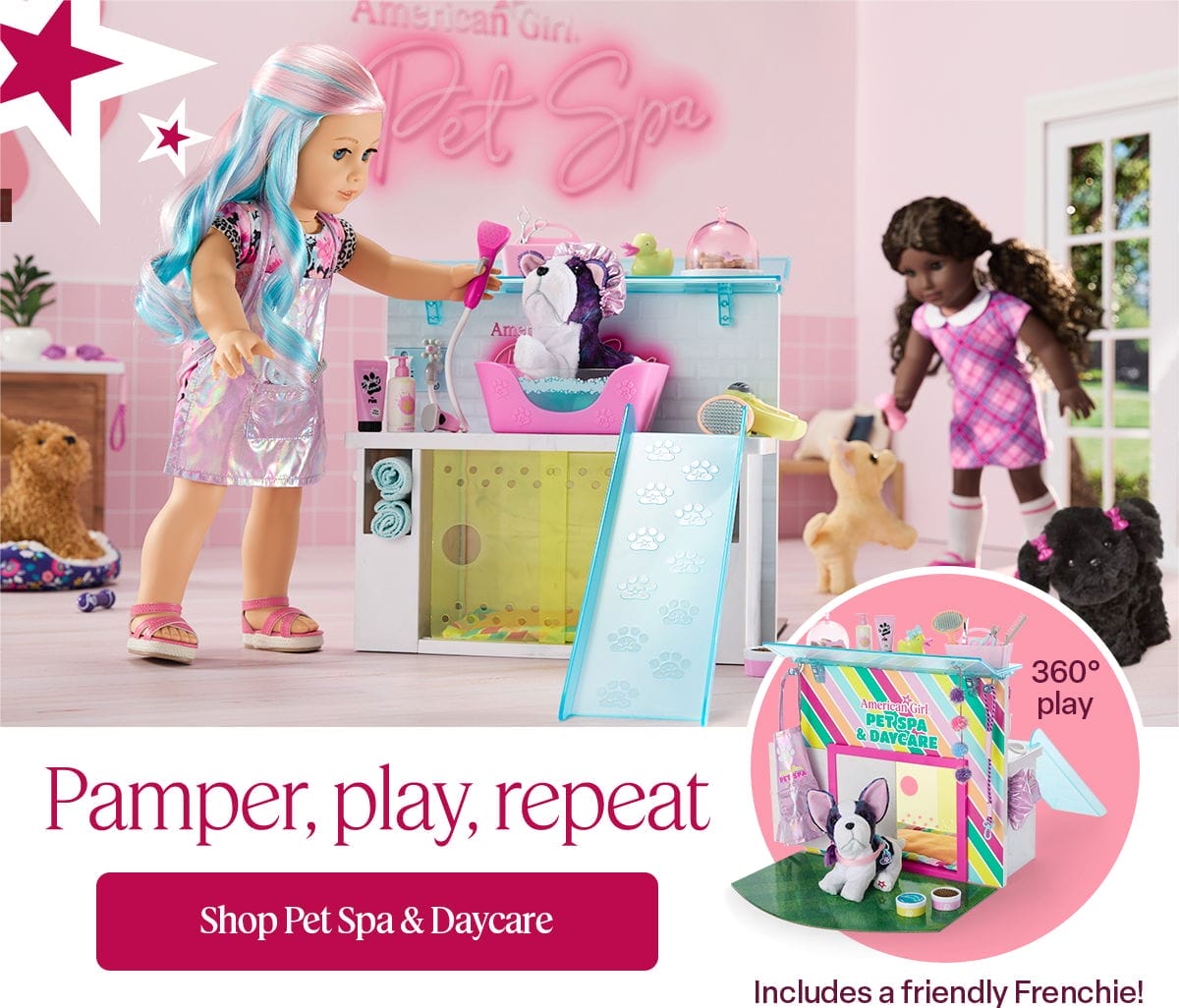 Pamper, play repeat