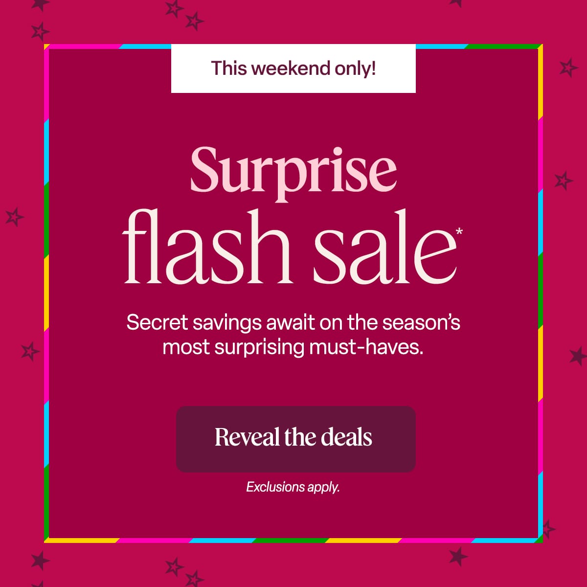 Surprise Flash Sale