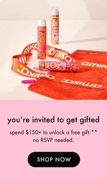 free gift with purchase on orders over \\$150