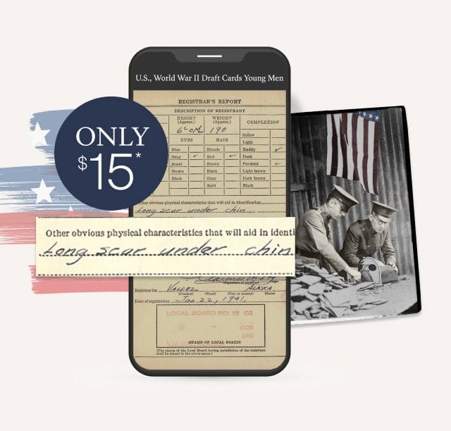 Ancestry Memorial Day - Only \\$15*