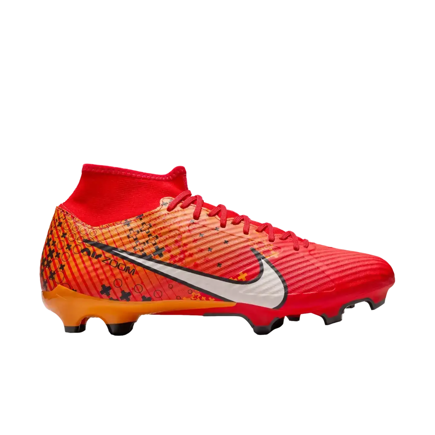 Image of (NIKE-FD1162-600) Nike Mercurial Superfly 9 Academy MDS Firm Ground Cleats [LT CRIMSON/PALE IVORY-BRIGHT MANDARIN] (Launch 11/16/23)