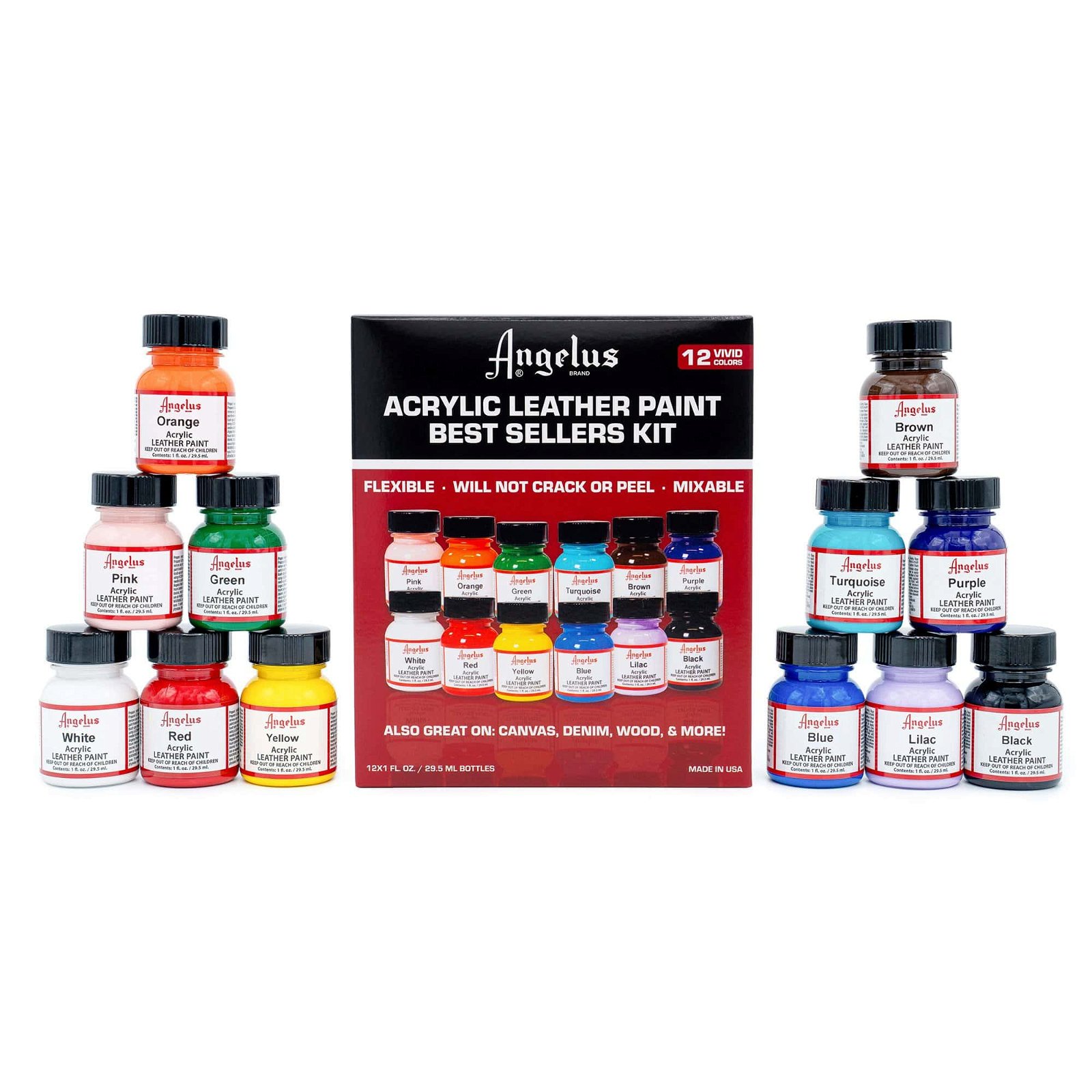 Image of Angelus Acrylic Leather Paint - Best Sellers Kit