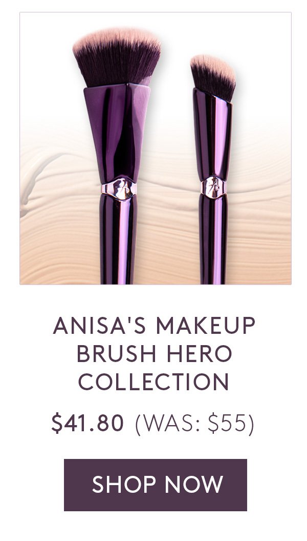 Anisa's Makeup Brush Hero Collection. \\$41.80 (\\$55 Value) Shop Now.