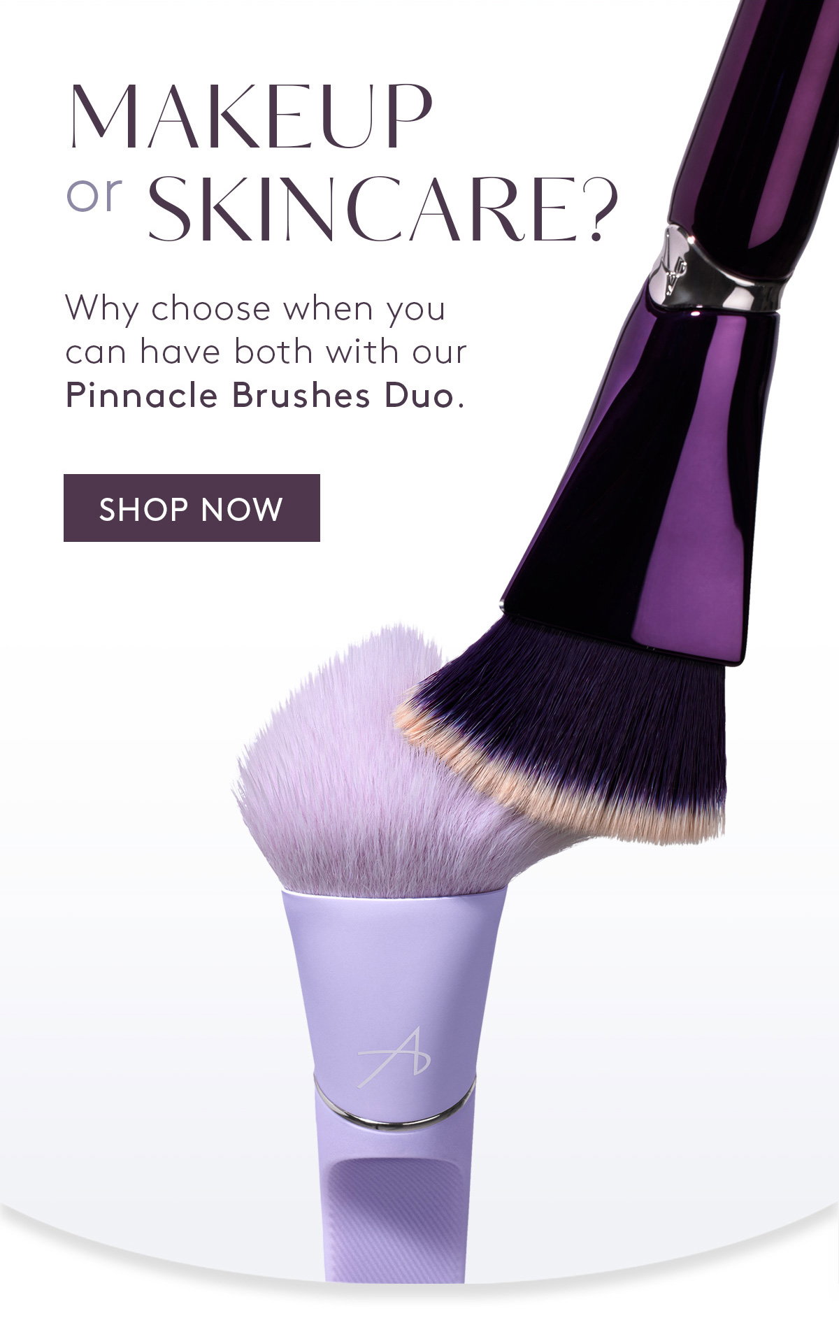 Makeup or Skincare? Why choose when you can have both with our Pinnacle Brushes Duo.