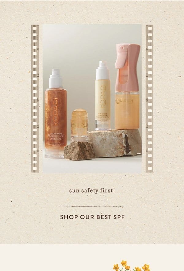 sun safety first! shop our best spf