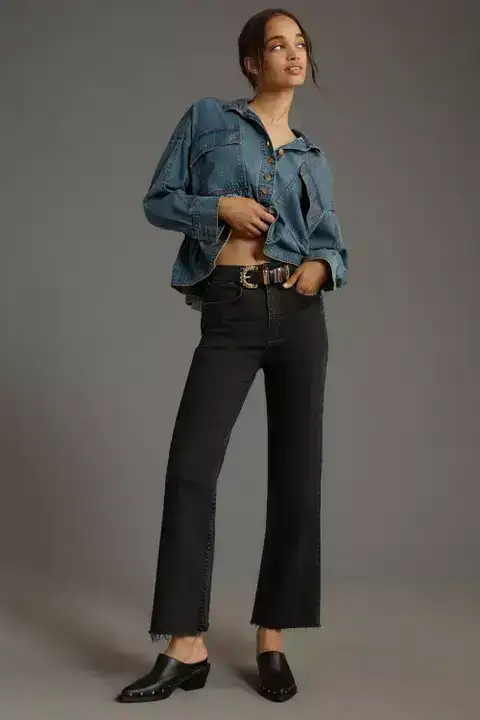 The Annie High-Rise Straight-Leg Jeans by Pilcro