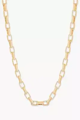 Brook & York Puffed Rectangular Link Chain Necklace