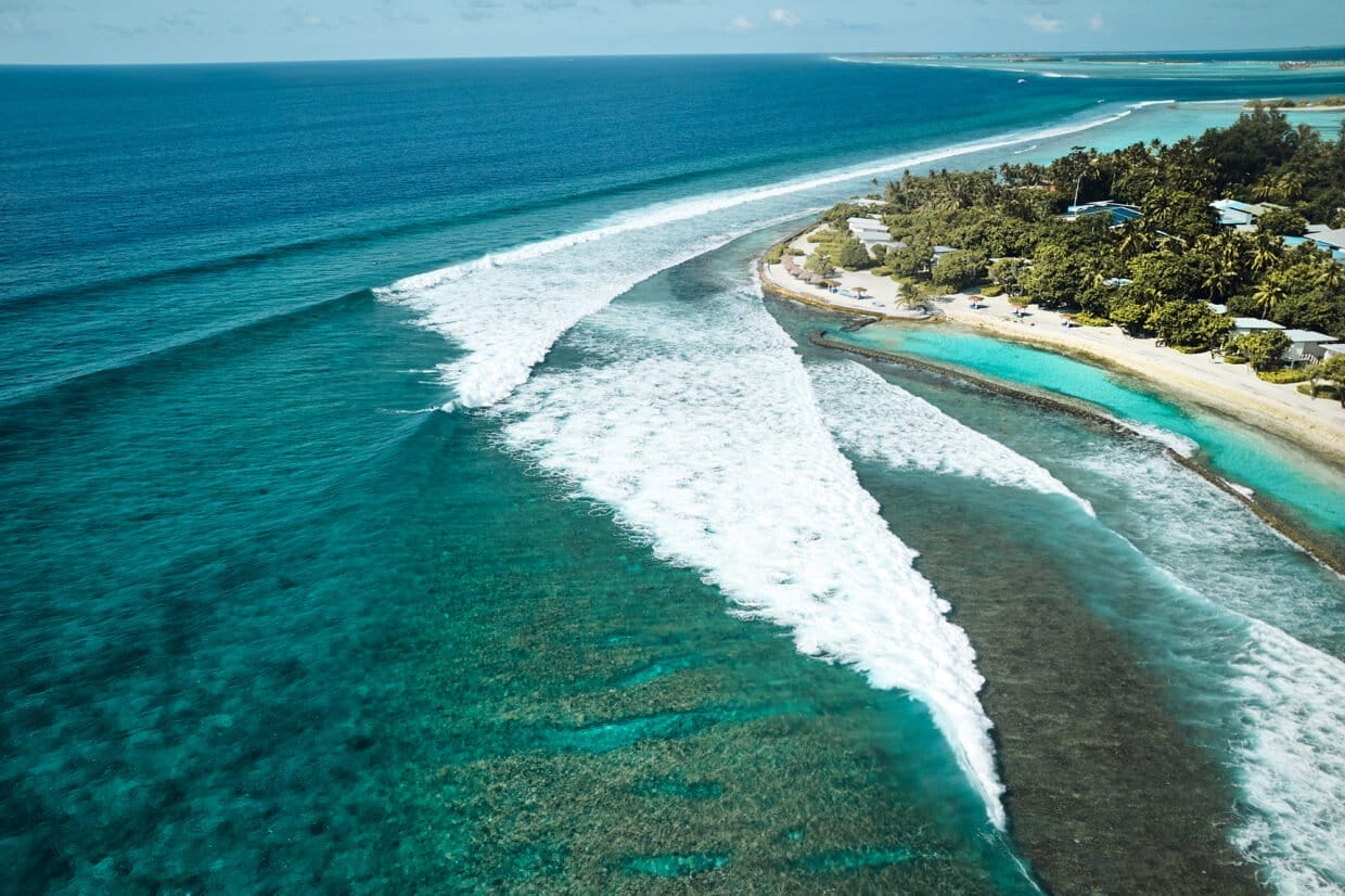 So many people travel far to surf this mega long right