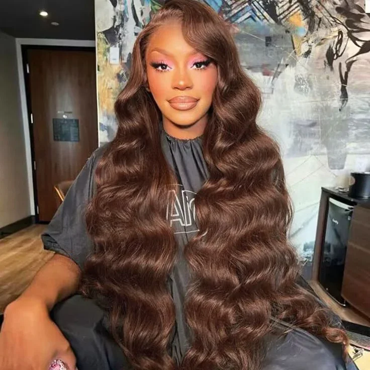 【30" Super Sale】Minimalist Color Series Glueless 13x4 Lace Front Pre-Bleached Knots Blonde and Brown Highlight Colored Body Wave/Straight Human Hair Wig