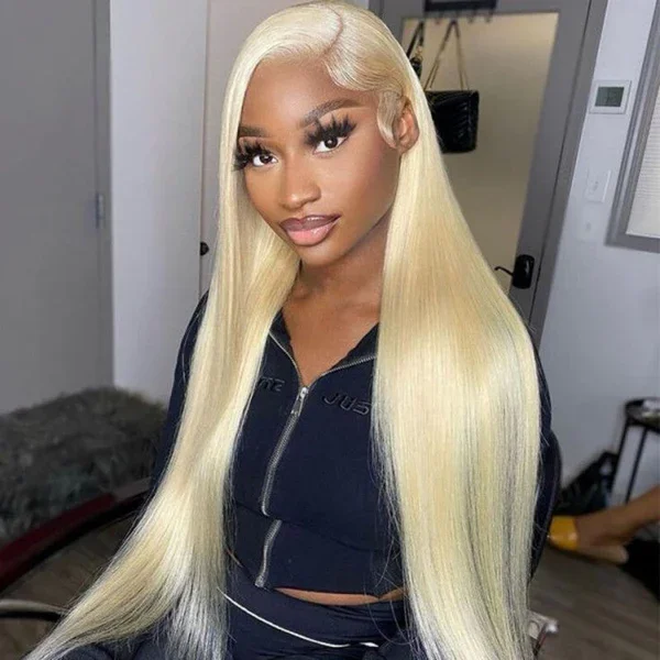 30&quot; Glueless 6x5 Lace #613 Blonde Colored Wig Body Wave Beginner Friendly Human Hair Wigs