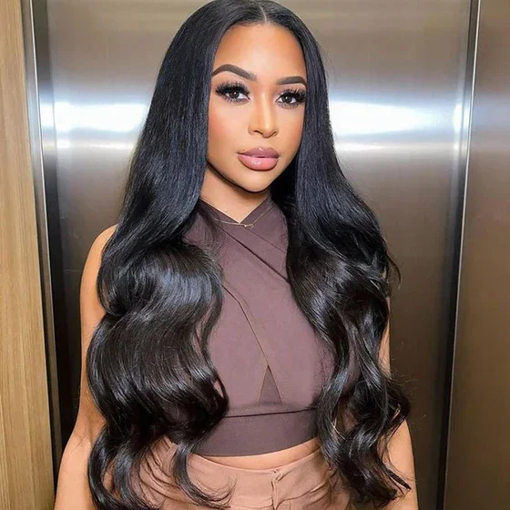 HD Lace 15A Grade Double Drawn Body Wave Human Hair Lace Front Wig Free Part