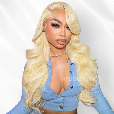 Arabella 613 Blonde 13x4 Lace Glueless Body Wave Free Part Long Wig Easily Redyed 100% Virgin Human Hair