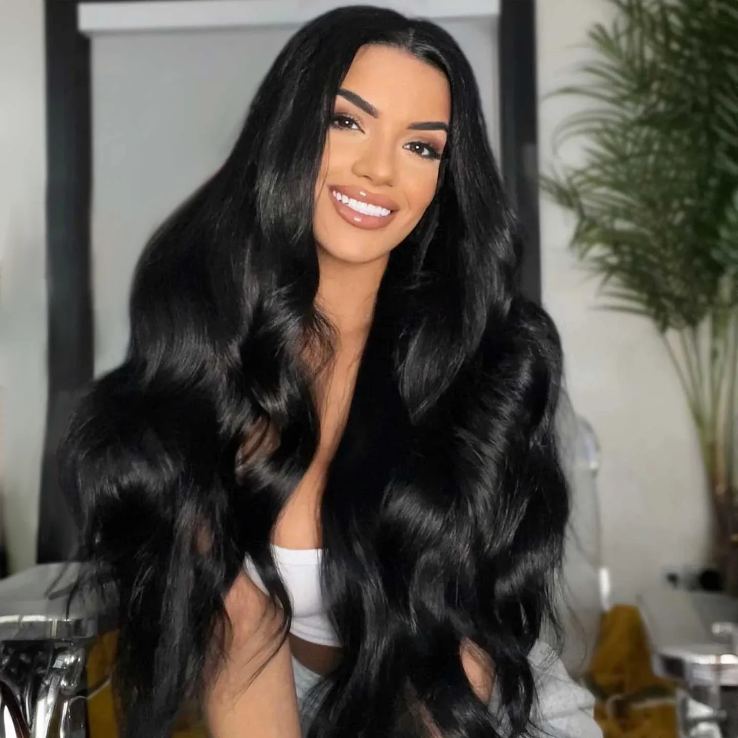 13x4 Lace Pre-Cut Glueless Body Wave Easy-Wear Natural Hairline Upgrade HD Lace Bleached Knots Natural Black Human Hair Wig Beginner-Friendly