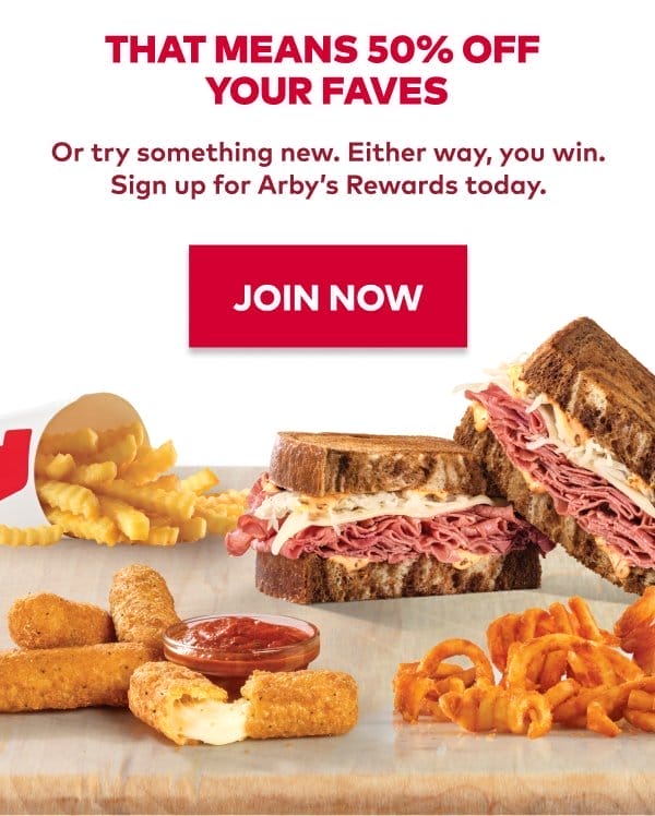 Sign up for Arby's Rewards