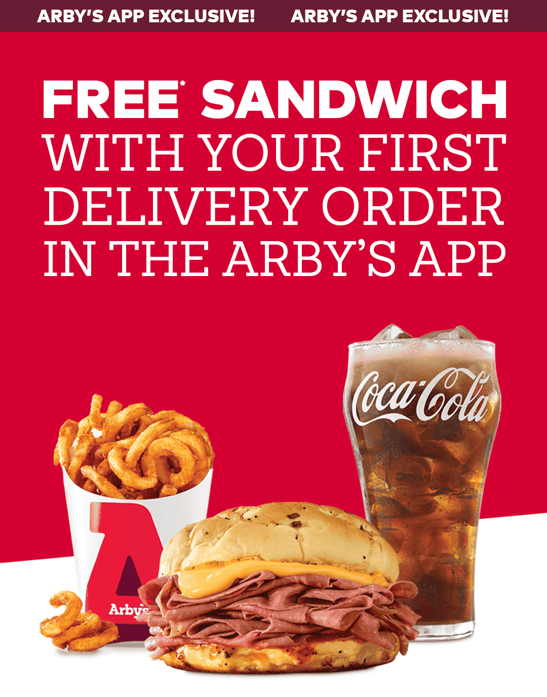 Arby's Delivery Free Sandwich