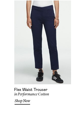 Flex Waist Trouser in Performance Cotton