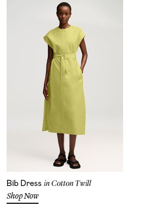 Bib Dress in Cotton Twill