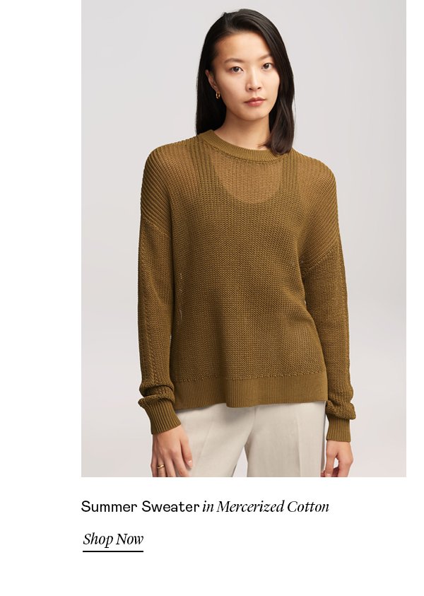 Summer Sweater in Mercerized Cotton