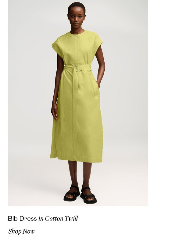 Bib Dress in Cotton Twill