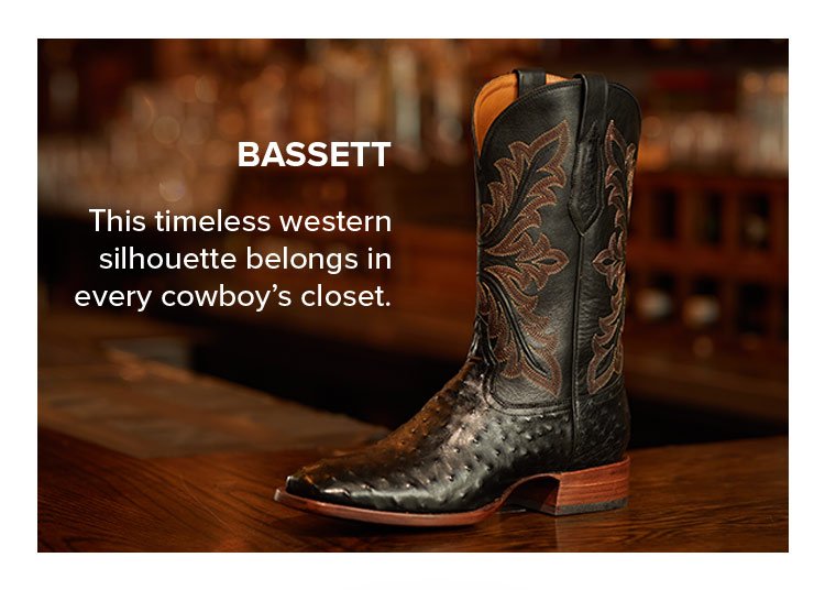 BASSETT | This timeless western silhouette belongs in every cowboy’s closet.