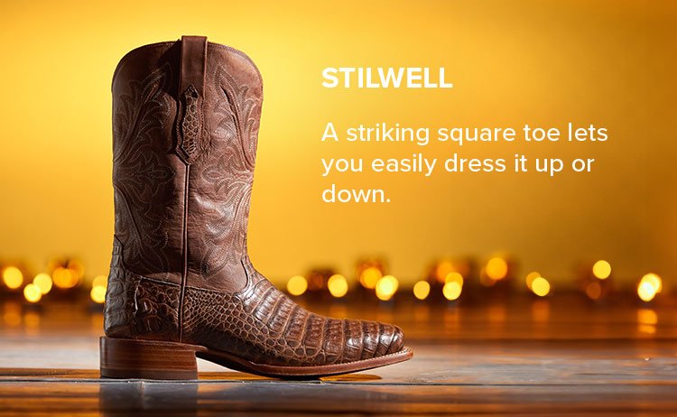 STILWELL | A striking square toe lets you easily dress it up or down.