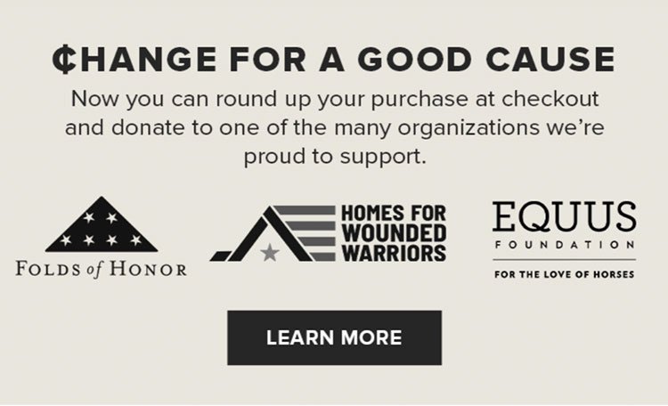 CHANGE FOR A GOOD CAUSE | LEARN MORE