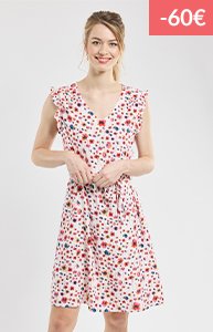 Robe sans manche imprimé floral