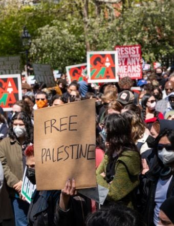 Art Students and Faculty Rally at U.S. University Pro-Palestine Protests